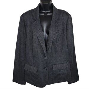 Lane Bryant herringbone knit blazer jacket size 26